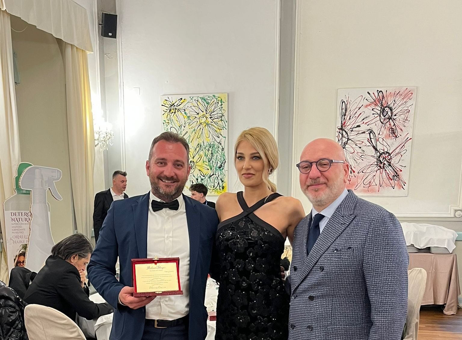 Alessio Caizzi a Sanremo 2026 premiazione cena di gala Italian stage