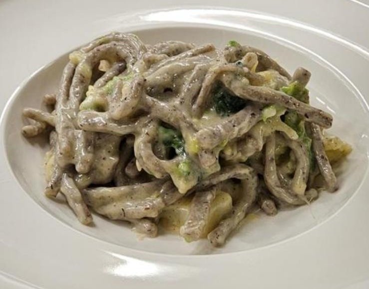 Ristorante della Posta pizzoccheri Bastianich ph press